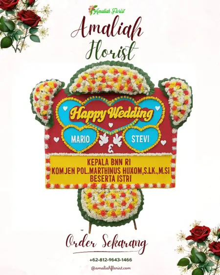 Papan Bunga Pernikahan Cawitali